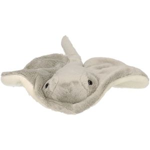 Pluche grijze pijlstaartrog knuffel 25 cm - Pijlstaartroggen zeedieren knuffels - Speelgoed voor kinderen