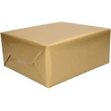 8x Cadeaupapier goud op rol - 500 x 50 cm - kadopapier / inpakpapier