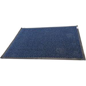 Brumag Anti slip deurmat/schoonloopmat PVC - blauw - 90 x 60 cm - voor binnen