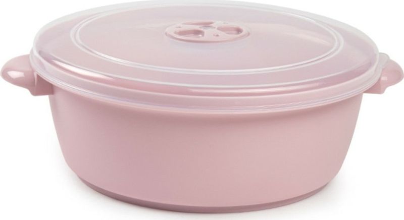 Plasticforte Magnetronbakje - met lucht ventiel - magnetronschaal - 2L - roze