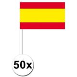 50 Spaanse zwaaivlaggetjes 12 x 24 cm