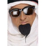 Carnaval verkleed set Arabier/Sjeik - hoofddoek - baardje - zonnebril - 75x nep dollars