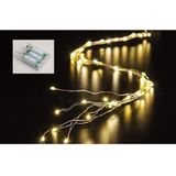 Cascade draadverlichting - 40 leds - warm wit - op batterij - lichtsnoer -kerstlampjes