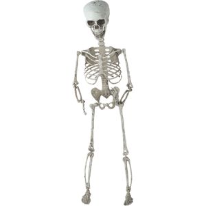 Horror decoratie hangend skelet 70 cm - Halloween thema versiering poppen