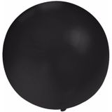 4x Grote ballonnen 60 cm zwart - Geschikt voor lucht of helium