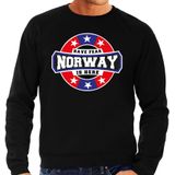Have fear Norway is here sweater met sterren embleem in de kleuren van de Noorse vlag - zwart - heren - Noorwegen supporter / Noors elftal fan trui / EK / WK / kleding