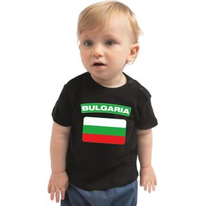 Bulgaria baby shirt met vlag zwart jongens en meisjes - Kraamcadeau - Babykleding - Bulgarije landen t-shirt