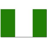 Landen vlag Nigeria - 90 x 150 cm - met compacte draagbare telescoop vlaggenstok - zwaaivlaggen