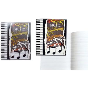 8x A5 muziekschriften met notenbalken lijntjes - educatieve schriften/muziekles schriften