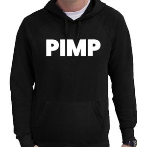 Pimp hoodie zwart heren - zwarte Pimp sweater/trui met capuchon