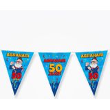 4x 50 Abraham party vlaggenlijnen 10 meter - 50 jaar verjaardag feestartikelen