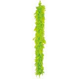 Boland Carnaval verkleed boa met veren - 2x - lime groen - 180 cm - 80 gram - Glitter and Glamour