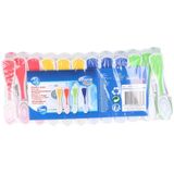 Gekleurde wasknijpers - 132x stuks - plastic knijpers / wasspelden - Handige camping wasknijpers