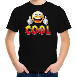Funny emoticon t-shirt Cool zwart voor kids -  Fun / cadeau shirt