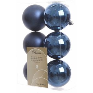 Onbreekbare blauwe kerstballen - 12 stuks - kerstversiering