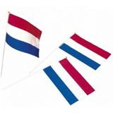 50x zwaaivlaggetjes/handvlaggetjes Holland 39 cm in bundel - Nederlandse feestartikelen en versiering