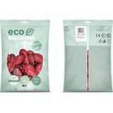100x Rode ballonnen 26 cm eco/biologisch afbreekbaar - Milieuvriendelijke ballonnen - Feestversiering/feestdecoratie - Rood thema - Themafeest versiering