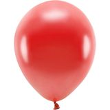 100x Rode ballonnen 26 cm eco/biologisch afbreekbaar - Milieuvriendelijke ballonnen - Feestversiering/feestdecoratie - Rood thema - Themafeest versiering
