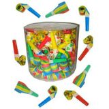 60x Papieren roltongen / feest toetertjes - verjaardag / feest artikelen