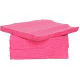 80x stuks luxe kwaliteit servetten fuchsia roze 38 x 38 cm - Thema feestartikelen tafel decoratie wegwerp servetjes