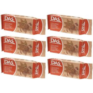 6x DAS boetseerklei terracotta 500 gram - Model/modelleer hobby klei