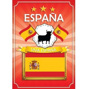 Poster Viva Spanje landenvlag thema versiering - Spaanse feestartikelen versieriing