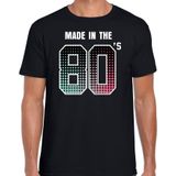 Eighties feest t-shirt / shirt made in the 80s - zwart - voor heren - dance kleding / 80s feest shirts / verjaardags shirt / outfit