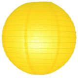 8x Luxe bol lampionnen geel 25 cm - Feestversiering/decoratie