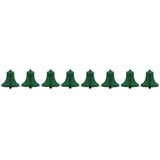 8x Decoratie kerst versiering kerstklok groen 50 cm - Groene kerstklokken kerstversiering / kerstdecoratie