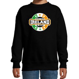 Have fear Ireland is here sweater met sterren embleem in de kleuren van de Ierse vlag - zwart - kids - Ierland supporter / Iers elftal fan trui / EK / WK / kleding