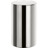 Spirella Badkamer accessoires set - WC-borstel/zeeppompje/beker - porselein - zilver - Luxe uitstraling