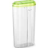 Plasticforte Voedselcontainer strooibus - 3x - groen - 2350 ml - kunststof - voorraadpotten