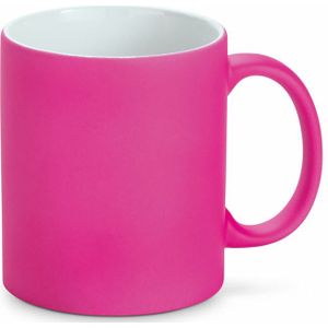 Luxe Krijt Koffiemok/Beker - Roze - Keramiek - met Krijt Te Beschrijven - 350 ml - Eigen Naam