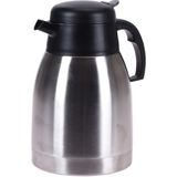 2x stuks koffie/thee thermoskannen RVS 1500 ml - Isoleerkannen voor warme / koude dranken