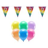 Boland Party 2e jaar verjaardag feestartikelen versiering - 100x ballonnen/2x leeftijd vlaggetjes