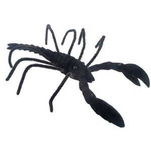 Zwarte horror decoratie kreeft 25 cm - Halloween tafeldecoratie kreeften - Enge dieren en insecten