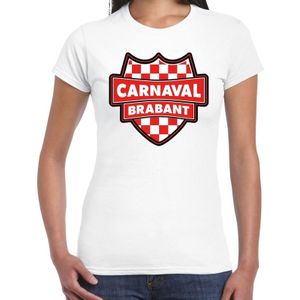 Carnaval verkleed t-shirt Brabant - wit - dames - Brabantse feest shirt / verkleedkleding