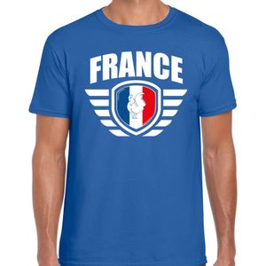 France landen / voetbal t-shirt - blauw - heren - voetbal liefhebber