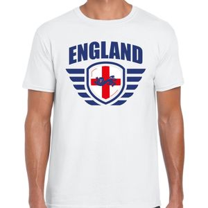 England landen / voetbal t-shirt - wit - heren - voetbal liefhebber