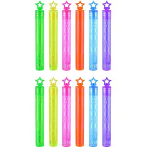 Bellenblaas - 12x stuks - neon kleuren - 4 ml - uitdeel cadeau/kinderfeestje - bruiloft