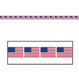 2x Amerikaanse vlag markeerlint 6 meter - USA afzetlinten - Amerika thema