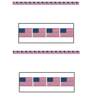 2x Amerikaanse vlag markeerlint 6 meter - USA afzetlinten - Amerika thema