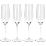 Champagneglazen - 8x - transparant - glas - 210 ml - proseccoglazen