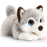 Keel Toys Pluche Husky Grijs/Wit Honden Knuffel 25 cm - Honden Knuffeldieren - Speelgoed Voor Kind