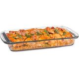 Marinex Ovenschaal van borosilicaat glas - 2x - rechthoek - 2.9 Liter - 39 x 24 x 5 cm - serveerschaal