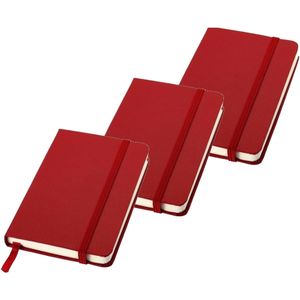 5x stuks rode luxe schriften gelinieerd A5 formaat - School schriften - opschrijfboekjes - notitieboekjes - blocnotes.