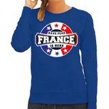 Have fear France is here sweater met sterren embleem in de kleuren van de Franse vlag - blauw - dames - Frankrijk supporter / Frans elftal fan trui / EK / WK / kleding