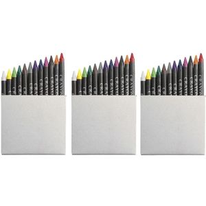 3x Waskrijtjes 12 stuks gekleurd - Crayons/wasco krijtjes - Kleuren/tekenen/knutselen