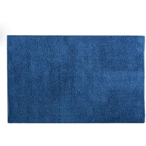 MSV Badkamerkleedje/badmat tapijtje - voor op de vloer - donkerblauw - 40 x 60 cm - polyester/katoen