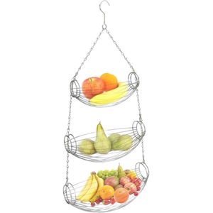 Excellent Houseware hangende fruitmandjes - Ijzer - 72 cm